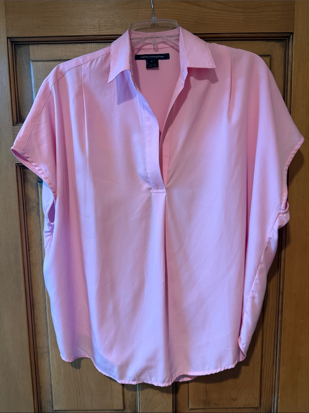French Connection Light Pink Dolman Collar Blouse